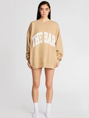 The Bar VARSITY SWEATSHIRT BEIGE